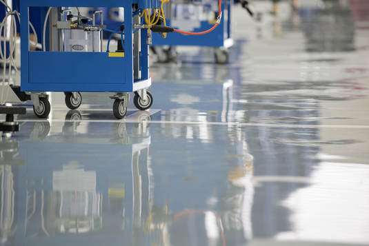 epoxy flooring in a factory